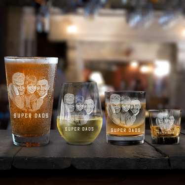Personalized Picture Engraving on Glass | Dad Photo Gifts